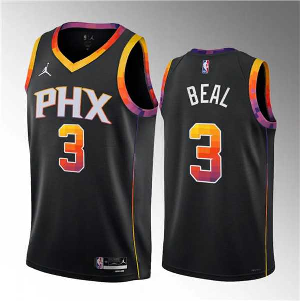 Mens Phoenix Suns #3 Bradley Beal Black 2022-23 Statement Edition Stitched Basketball Jersey->phoenix suns->NBA Jersey